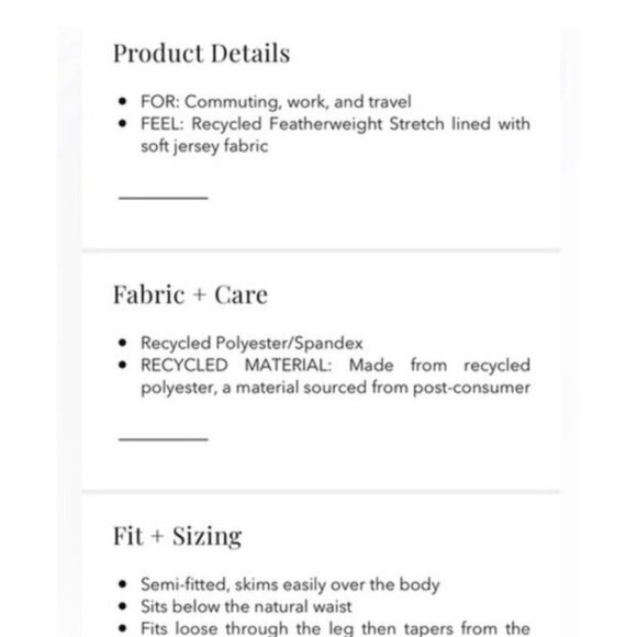 Athleta Brooklyn Lined Pant‎ Purple Womens 8 Tall New With Tags - Picture 8 of 8